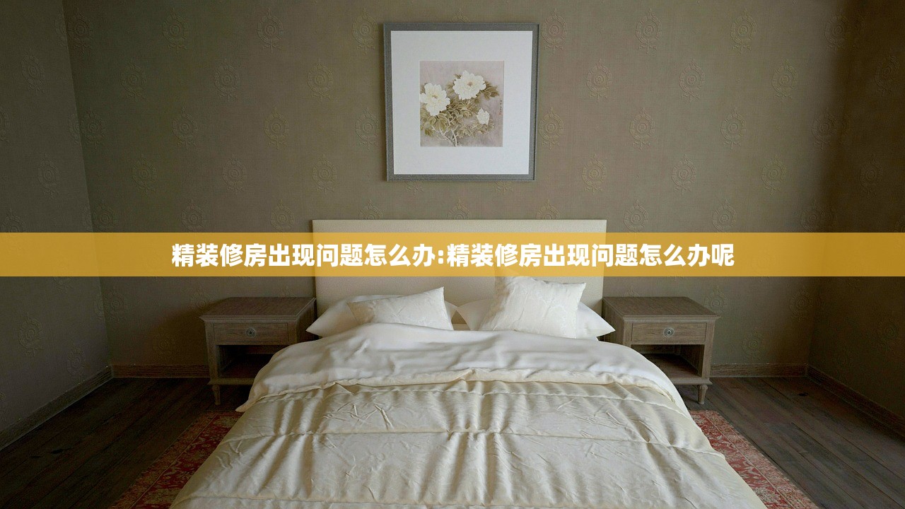 精装修房出现问题怎么办:精装修房出现问题怎么办呢