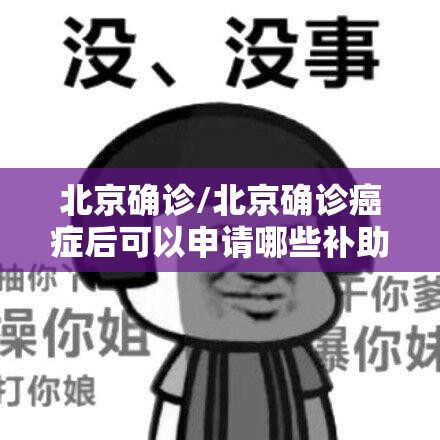 北京确诊/北京确诊癌症后可以申请哪些补助金
