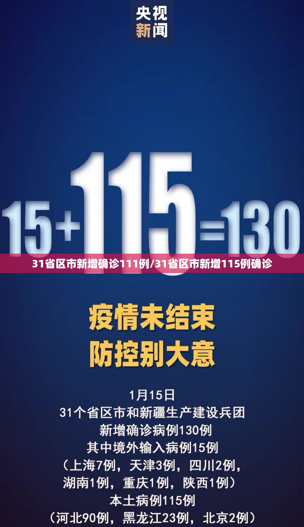 31省区市新增确诊111例/31省区市新增115例确诊 31省区市新增确诊111例/31省区市新增115例确诊