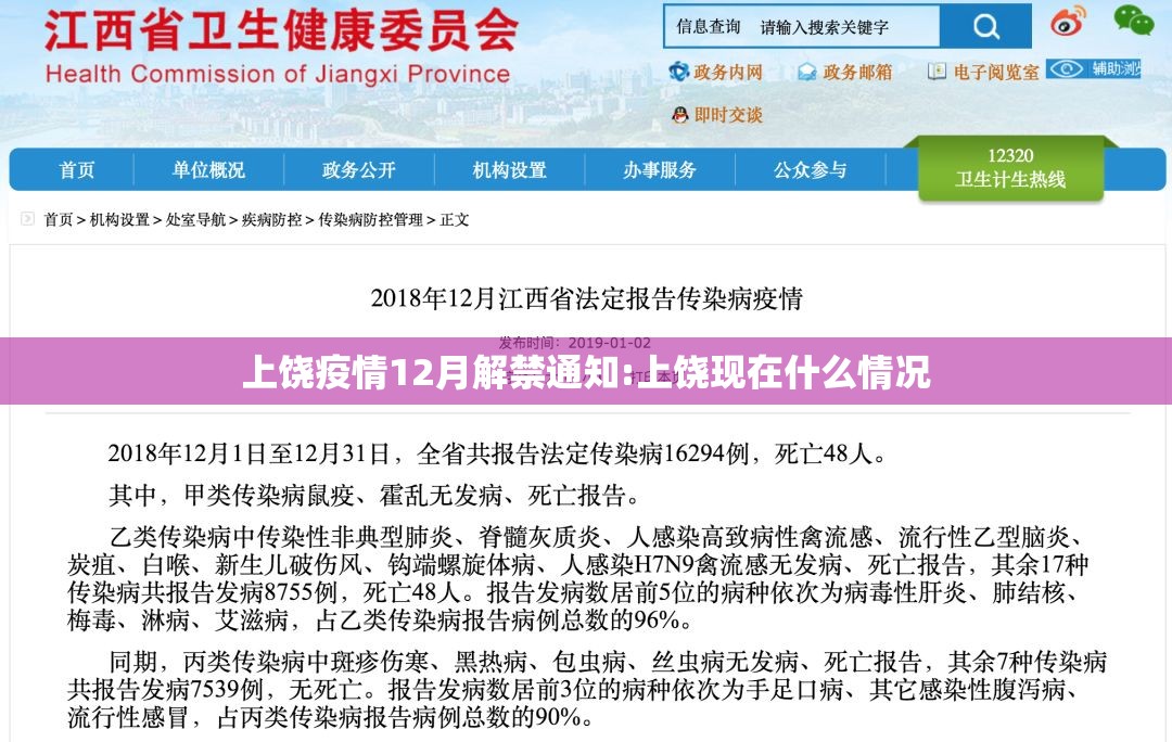 上饶疫情12月解禁通知:上饶现在什么情况 上饶疫情12月解禁通知:上饶现在什么情况