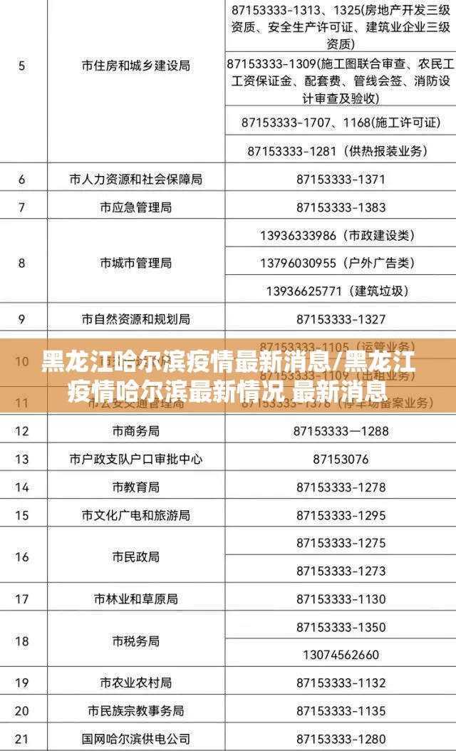 黑龙江哈尔滨疫情最新消息/黑龙江疫情哈尔滨最新情况 最新消息 黑龙江哈尔滨疫情最新消息/黑龙江疫情哈尔滨最新情况 最新消息