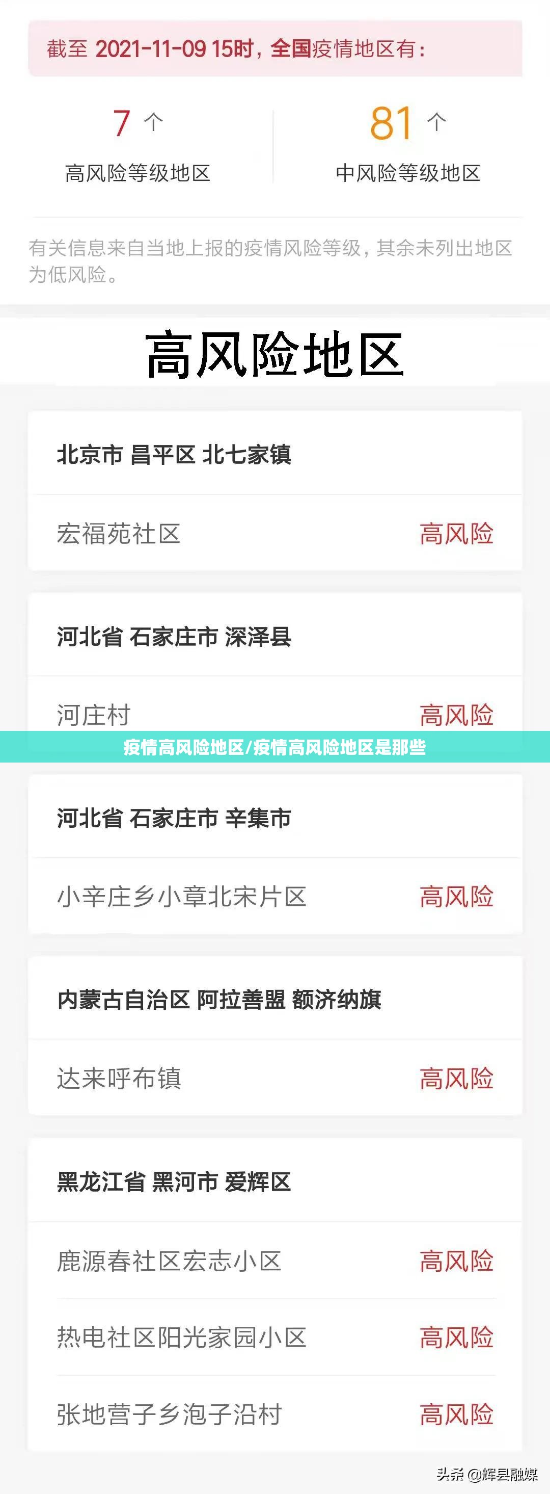 疫情高风险地区/疫情高风险地区是那些 疫情高风险地区/疫情高风险地区是那些