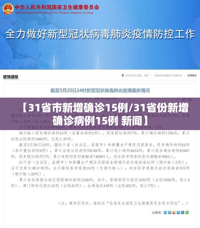 【31省市新增确诊15例/31省份新增确诊病例15例 新闻】 【31省市新增确诊15例/31省份新增确诊病例15例 新闻】