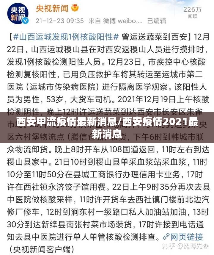 西安甲流疫情最新消息/西安疫情2021最新消息