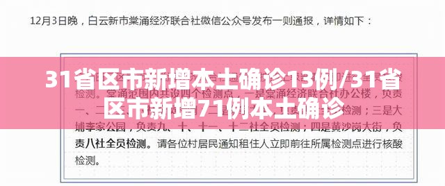 31省区市新增本土确诊13例/31省区市新增71例本土确诊 31省区市新增本土确诊13例/31省区市新增71例本土确诊