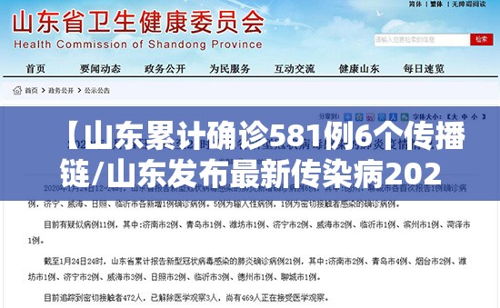 【山东累计确诊581例6个传播链/山东发布最新传染病2020】 【山东累计确诊581例6个传播链/山东发布最新传染病2020】
