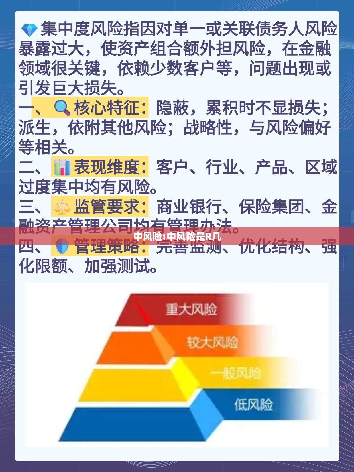 中风险:中风险是R几 中风险:中风险是R几