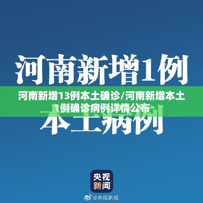 河南新增13例本土确诊/河南新增本土1例确诊病例详情公布 河南新增13例本土确诊/河南新增本土1例确诊病例详情公布