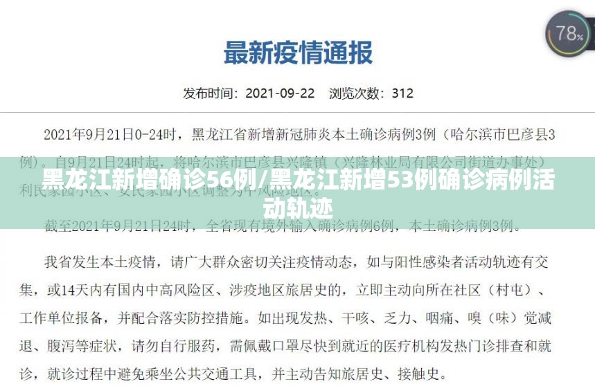 黑龙江新增确诊56例/黑龙江新增53例确诊病例活动轨迹 黑龙江新增确诊56例/黑龙江新增53例确诊病例活动轨迹