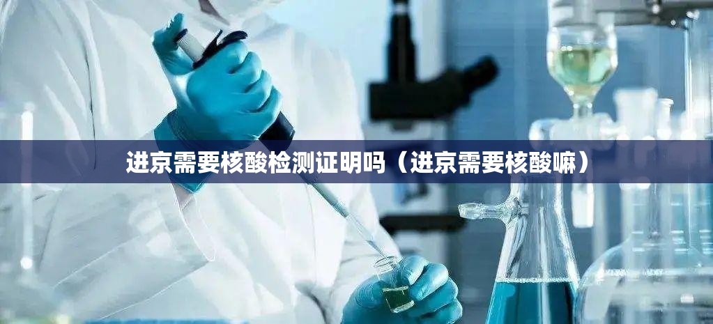 进京需要核酸检测证明吗（进京需要核酸嘛）
