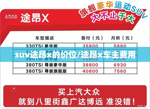 suv途昂x的价位/途昂x车主费用 suv途昂x的价位/途昂x车主费用