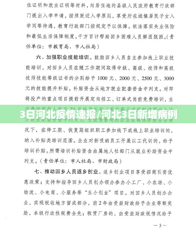3日河北疫情速报/河北3日新增病例