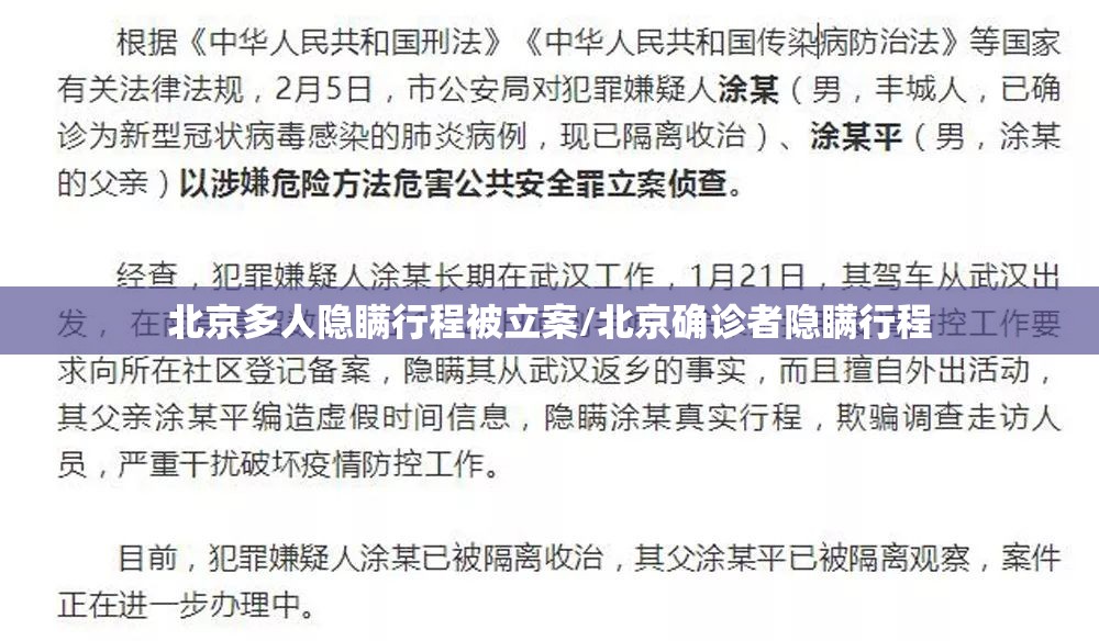 北京多人隐瞒行程被立案/北京确诊者隐瞒行程 北京多人隐瞒行程被立案/北京确诊者隐瞒行程