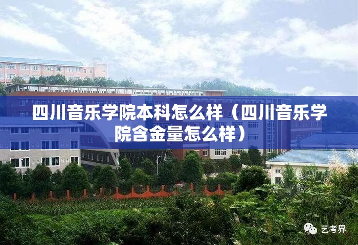 四川音乐学院本科怎么样(四川音乐学院含金量怎么样) 四川音乐学院本科怎么样(四川音乐学院含金量怎么样)
