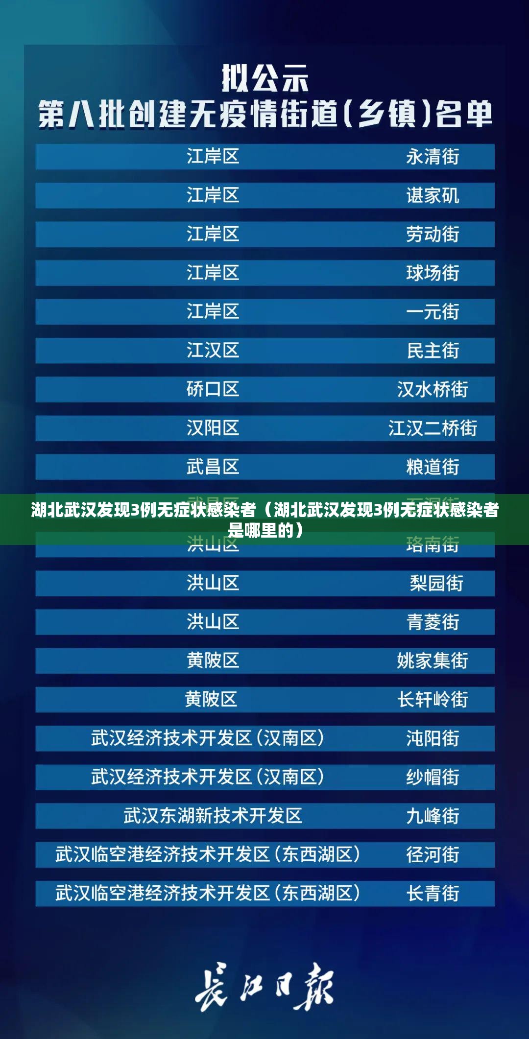 湖北武汉发现3例无症状感染者（湖北武汉发现3例无症状感染者是哪里的）