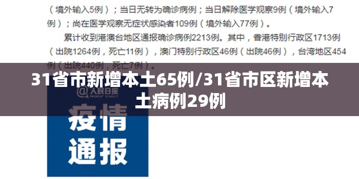 31省市新增本土65例/31省市区新增本土病例29例 31省市新增本土65例/31省市区新增本土病例29例