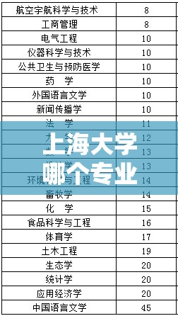 上海大学哪个专业比较好/上海大学好的专业排名