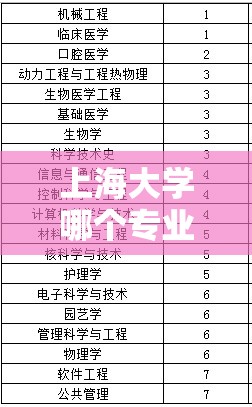 上海大学哪个专业比较好/上海大学好的专业排名
