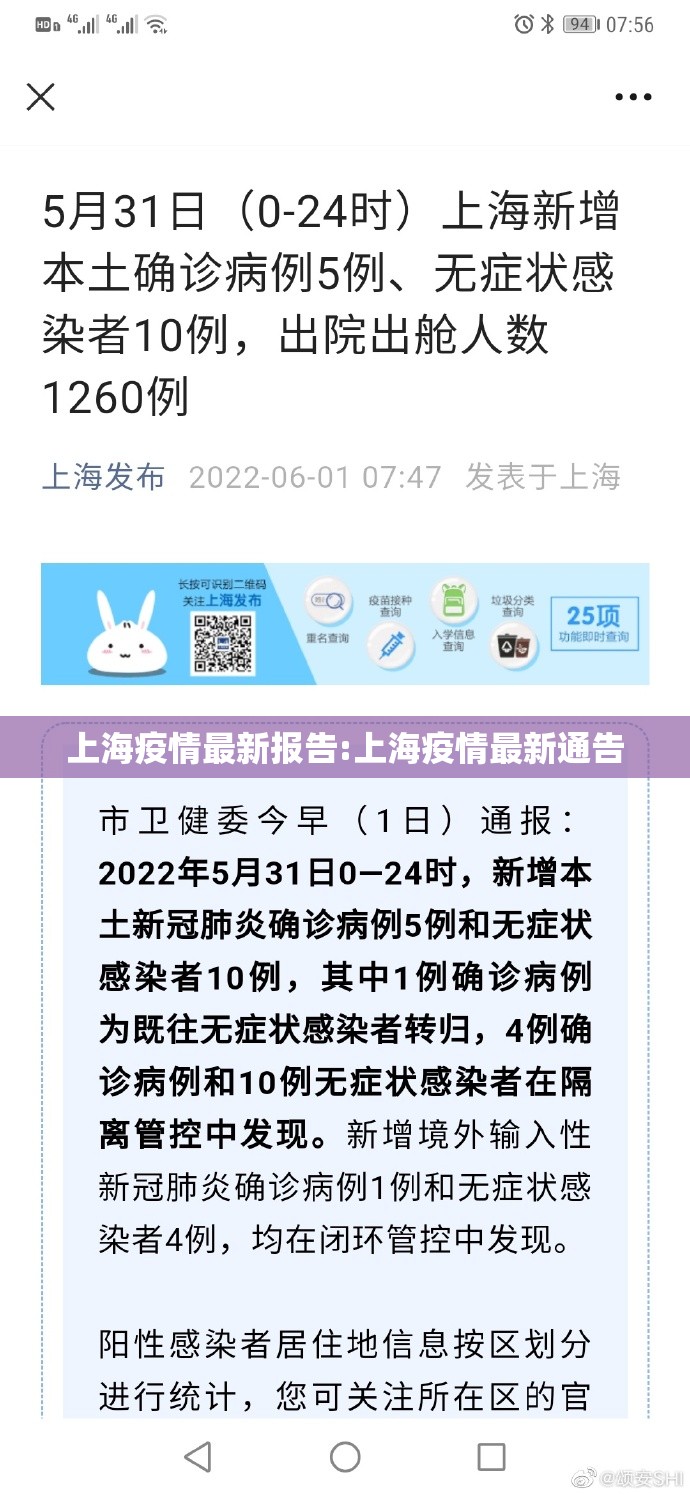 上海疫情最新报告:上海疫情最新通告