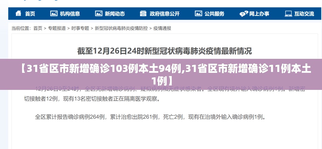【31省区市新增确诊103例本土94例,31省区市新增确诊11例本土1例】