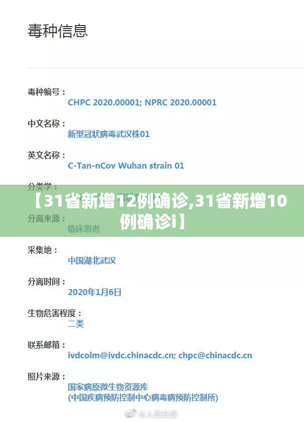 【31省新增12例确诊,31省新增10例确诊i】 【31省新增12例确诊,31省新增10例确诊i】
