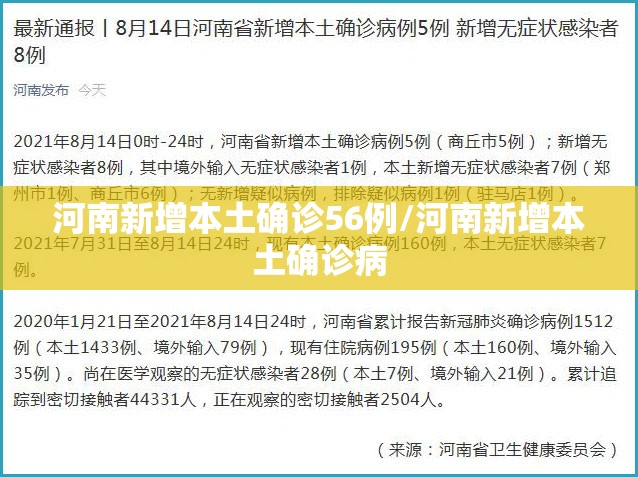 河南新增本土确诊56例/河南新增本土确诊病