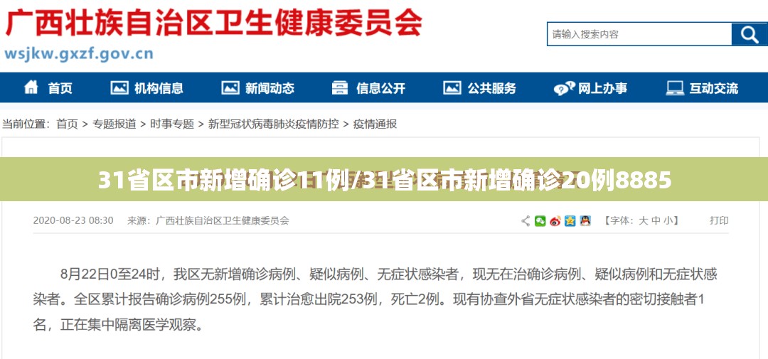31省区市新增确诊11例/31省区市新增确诊20例8885