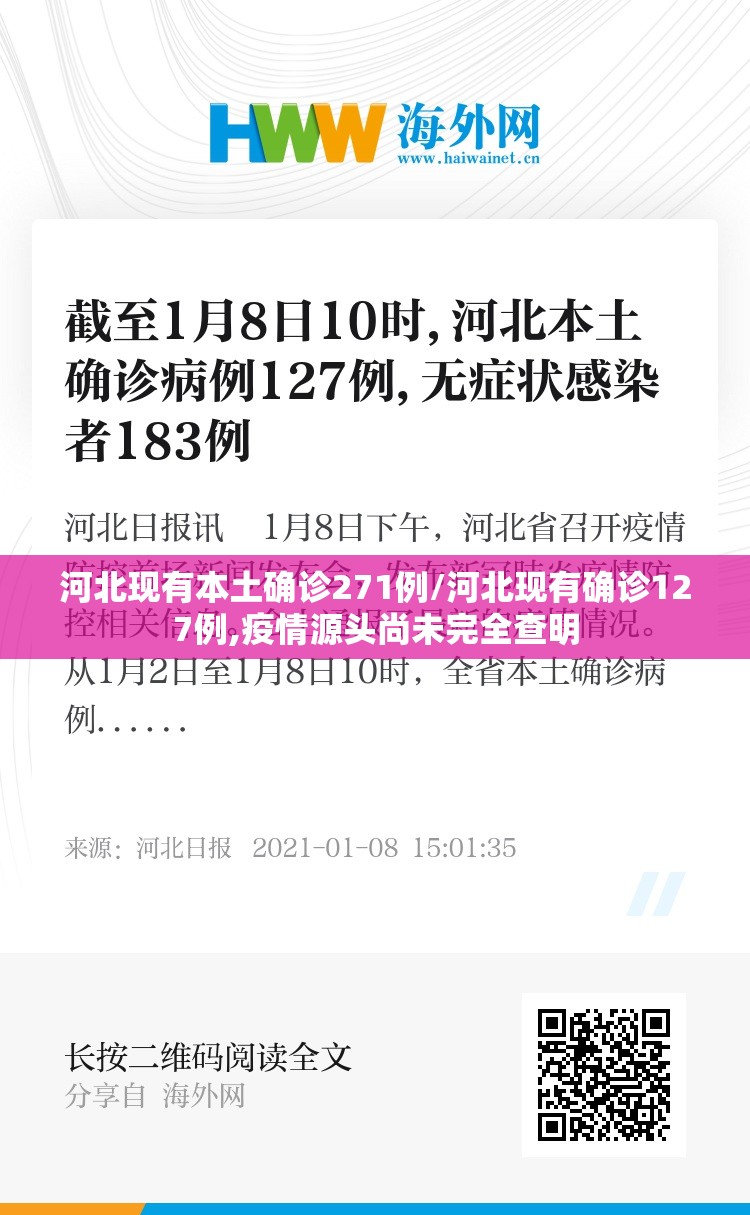 河北现有本土确诊271例/河北现有确诊127例,疫情源头尚未完全查明