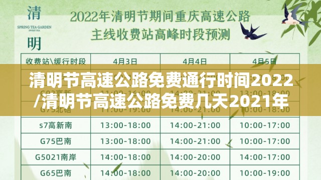 清明节高速公路免费通行时间2022/清明节高速公路免费几天2021年