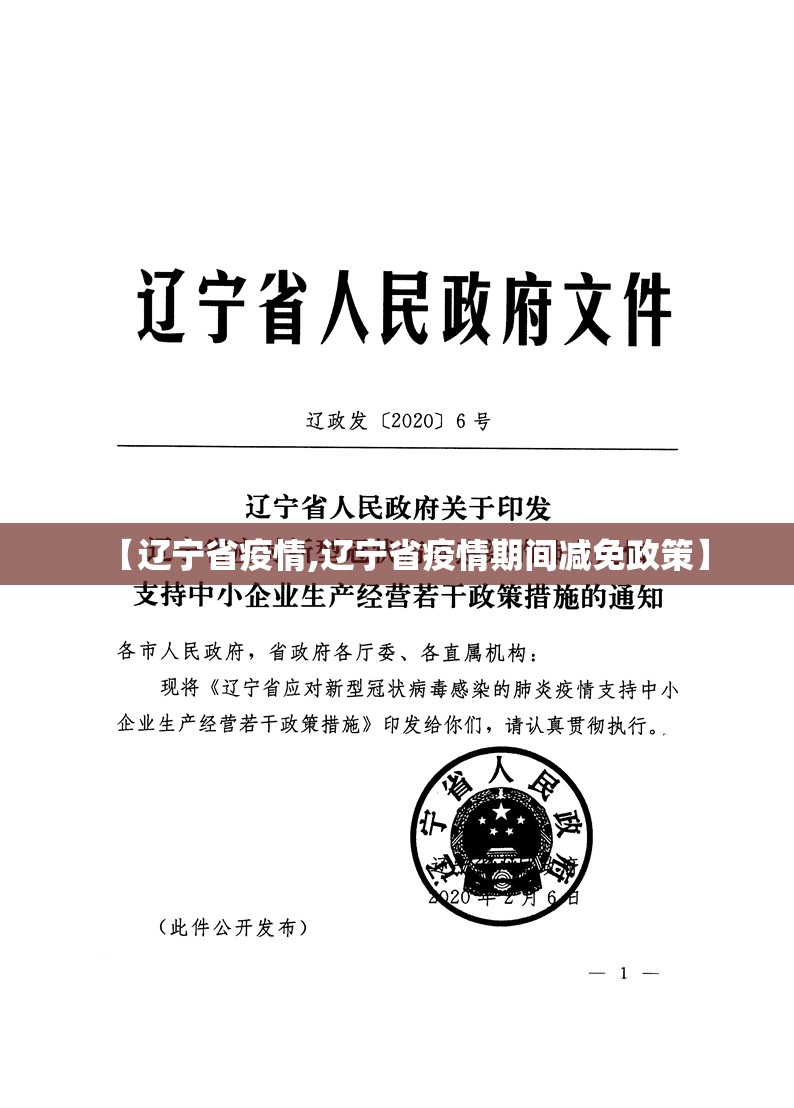 【辽宁省疫情,辽宁省疫情期间减免政策】