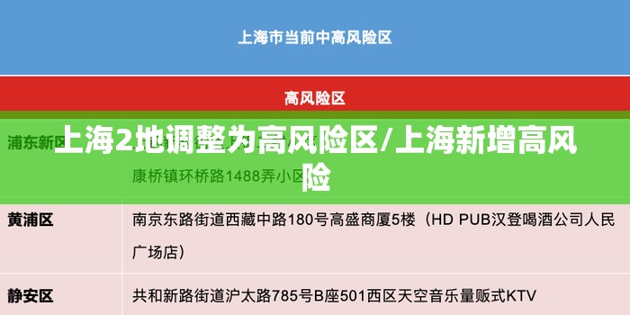 上海2地调整为高风险区/上海新增高风险