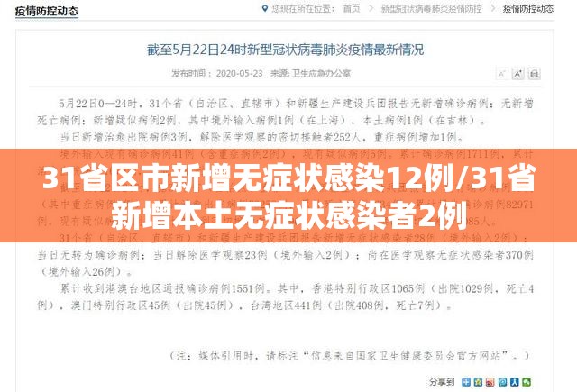 31省区市新增无症状感染12例/31省新增本土无症状感染者2例