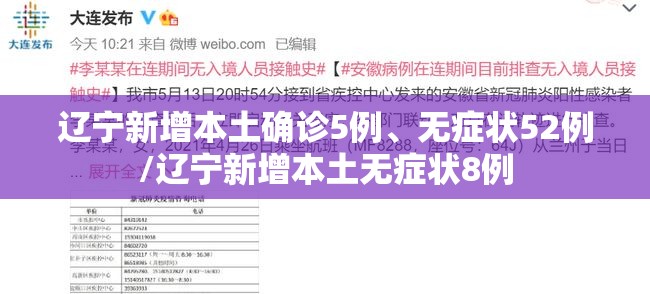 辽宁新增本土确诊5例、无症状52例/辽宁新增本土无症状8例