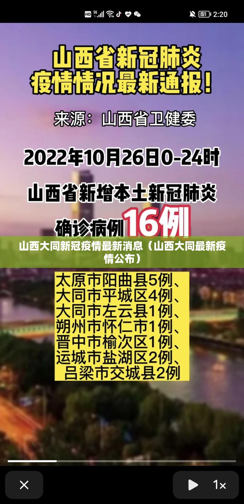山西大同新冠疫情最新消息（山西大同最新疫情公布）