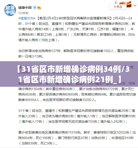 【31省区市新增确诊病例34例/31省区市新增确诊病例21例_】