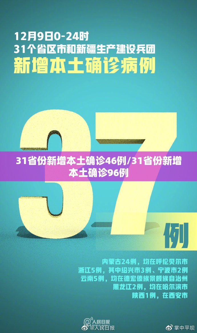 31省份新增本土确诊46例/31省份新增本土确诊96例