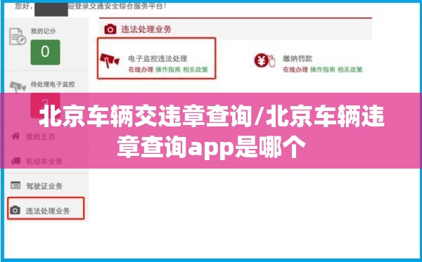 北京车辆交违章查询/北京车辆违章查询app是哪个