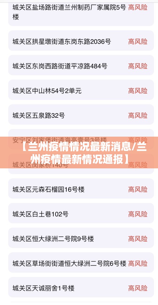 【兰州疫情情况最新消息/兰州疫情最新情况通报】