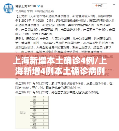 上海新增本土确诊4例/上海新增4例本土确诊病例,详情公布