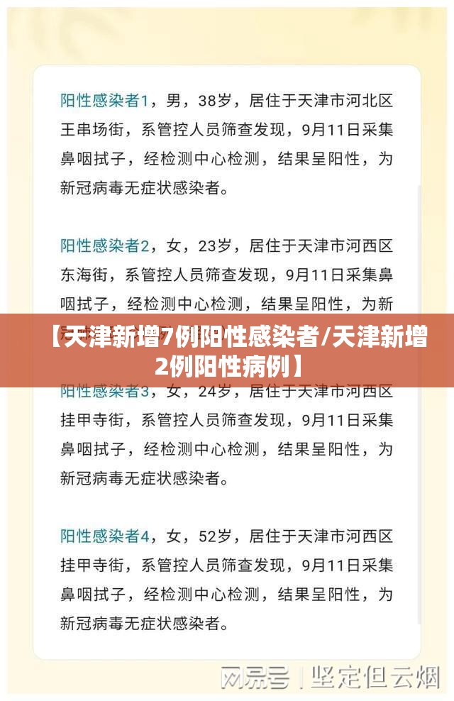 【天津新增7例阳性感染者/天津新增2例阳性病例】
