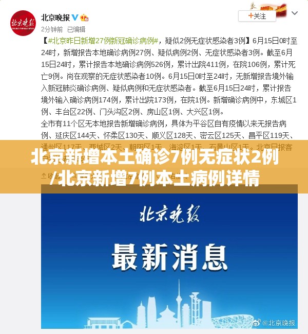 北京新增本土确诊7例无症状2例/北京新增7例本土病例详情