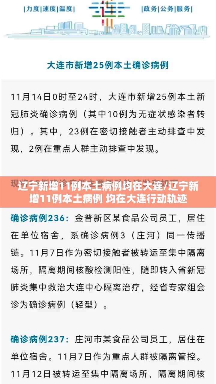 辽宁新增11例本土病例均在大连/辽宁新增11例本土病例 均在大连行动轨迹