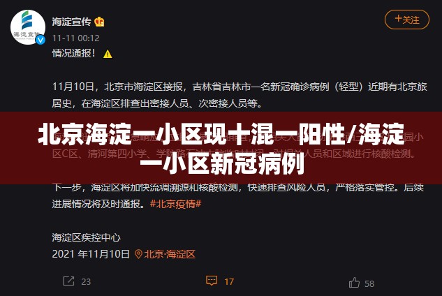 北京海淀一小区现十混一阳性/海淀一小区新冠病例