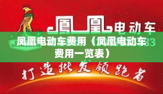 凤凰电动车费用（凤凰电动车费用一览表）