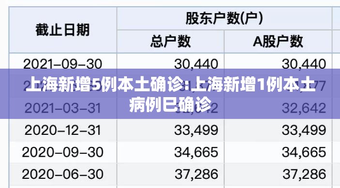 上海新增5例本土确诊:上海新增1例本土病例巳确诊