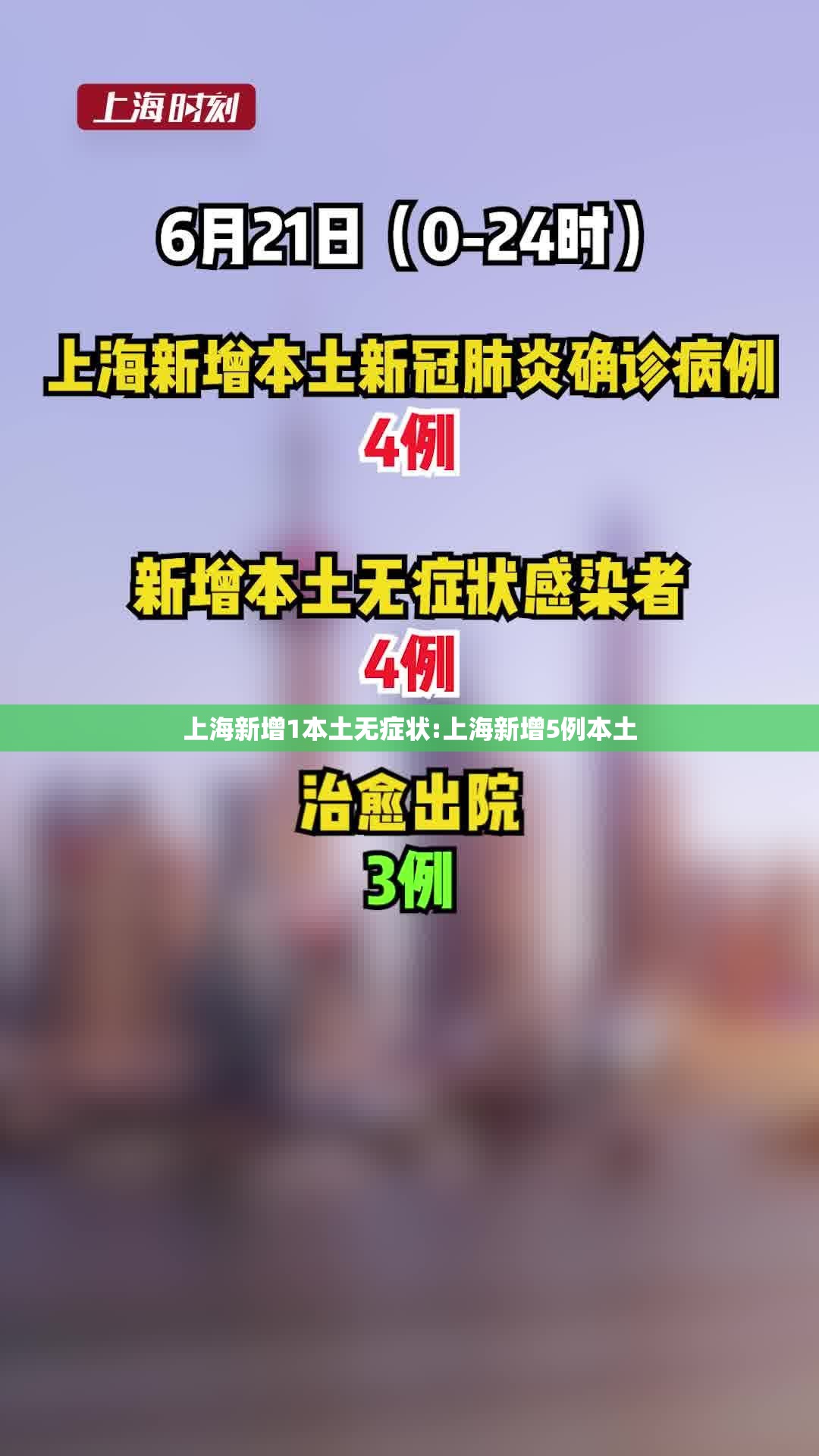 上海新增1本土无症状:上海新增5例本土