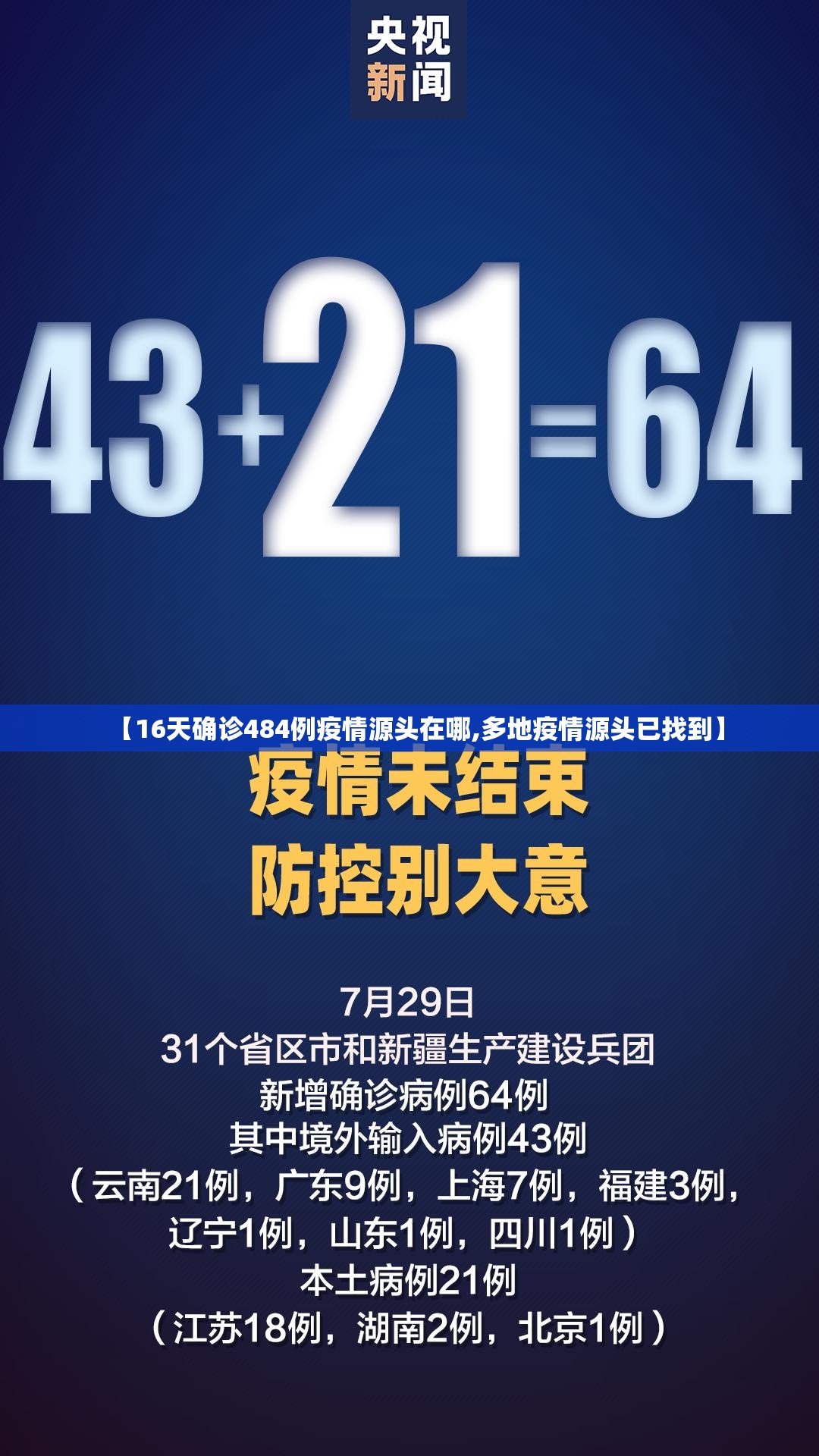 【16天确诊484例疫情源头在哪,多地疫情源头已找到】