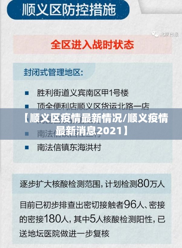 【顺义区疫情最新情况/顺义疫情最新消息2021】