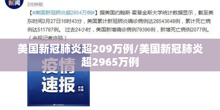 美国新冠肺炎超209万例/美国新冠肺炎超2965万例