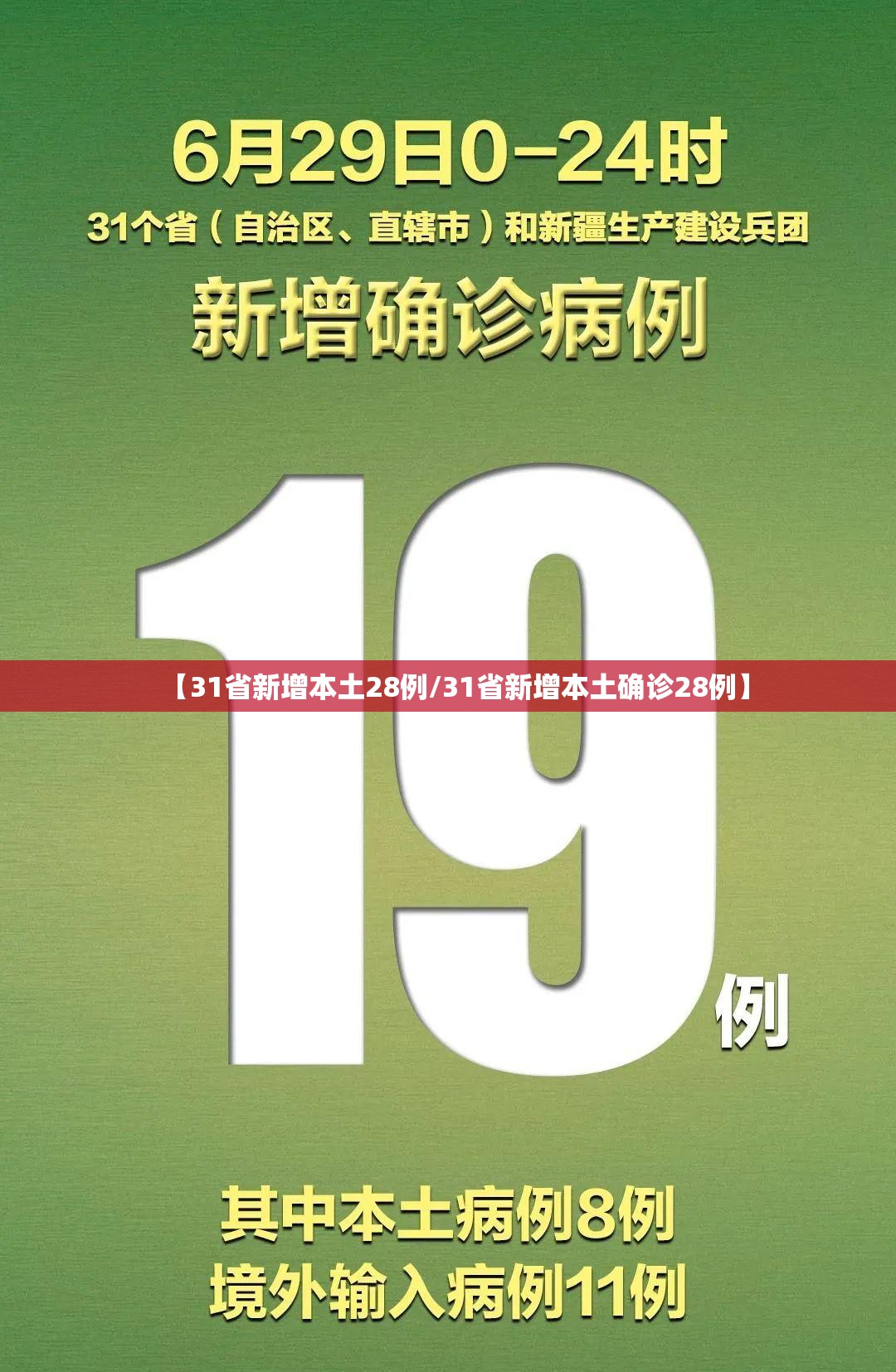 【31省新增本土28例/31省新增本土确诊28例】